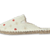 Bone White Palm Tree  Espadrille Ladies Sandals