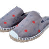 Jet Black Palm Tree  Espadrille Ladies Sandals