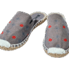 Jet Black Palm Tree  Espadrille Ladies Sandals