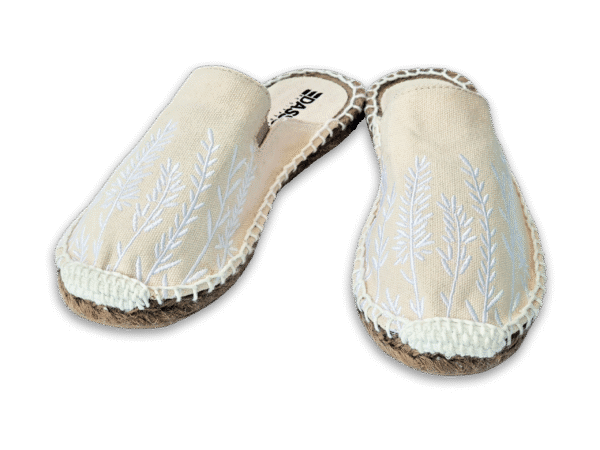 Pearl Ivory Lavender Espadrille Ladies Sandals