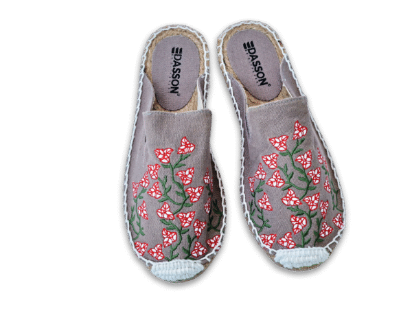 Jet Black Bougainvillea Espadrille Ladies Sandals