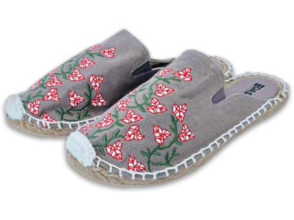 Jet Black Bougainvillea Espadrille Ladies Sandals