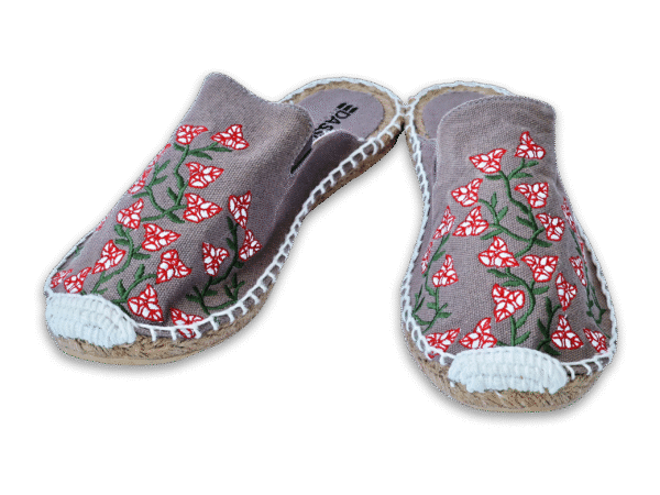 Jet Black Bougainvillea Espadrille Ladies Sandals