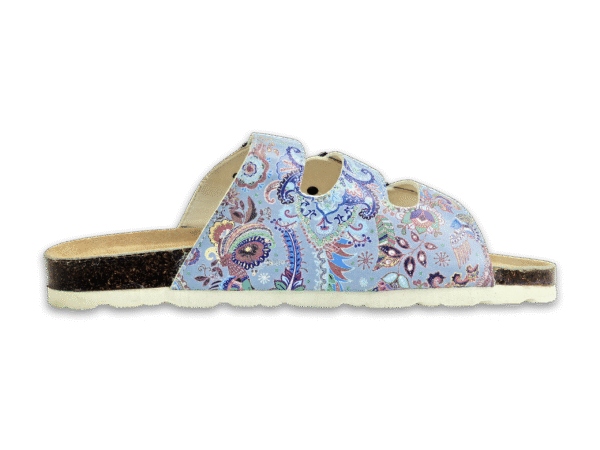 Azure Bloom Cork Sandals