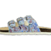 Azure Bloom Cork Sandals