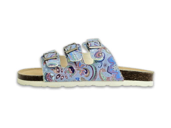Azure Bloom Cork Sandals