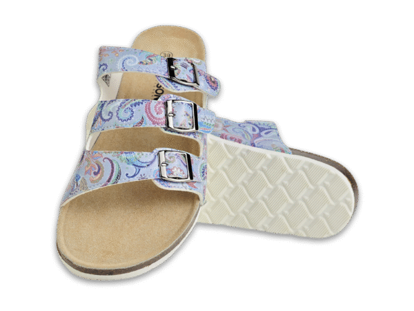 Azure Bloom Cork Sandals