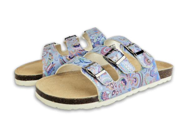 Azure Bloom Cork Sandals