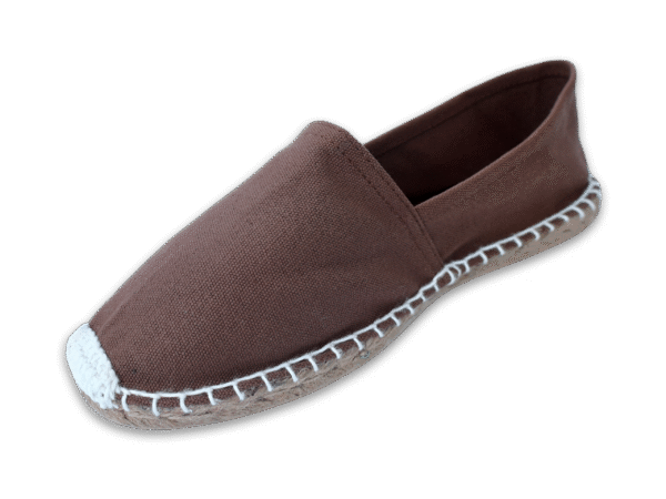 Brown Canvas Espadrille Ladies Sandals