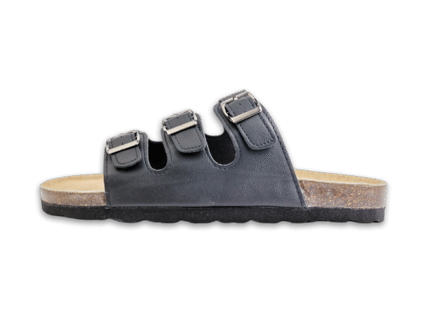 Black Trio Cork Sandals