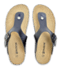 Navy Buckle Thong Cork Sandals