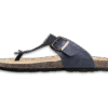 Navy Buckle Thong Cork Sandals