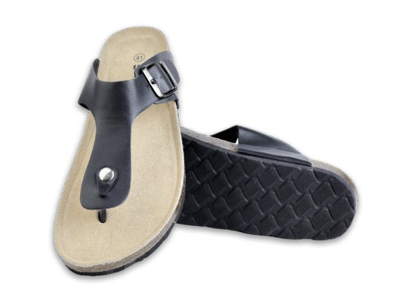Classic Buckle Thong Cork Sandals