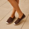 Brown Canvas Espadrille Ladies Sandals