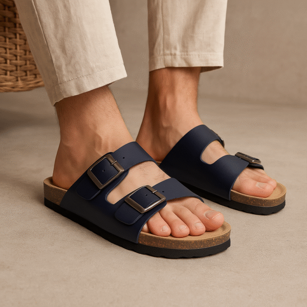 Navy Duo Comfort - Men’s Cork Sandals