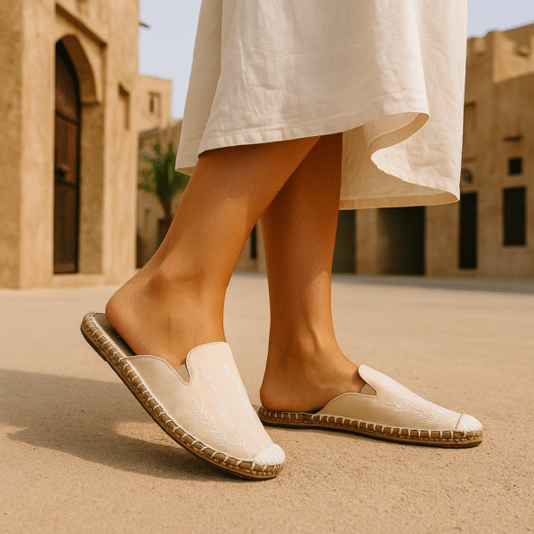 Pearl Ivory Lavender Espadrille Ladies Sandals