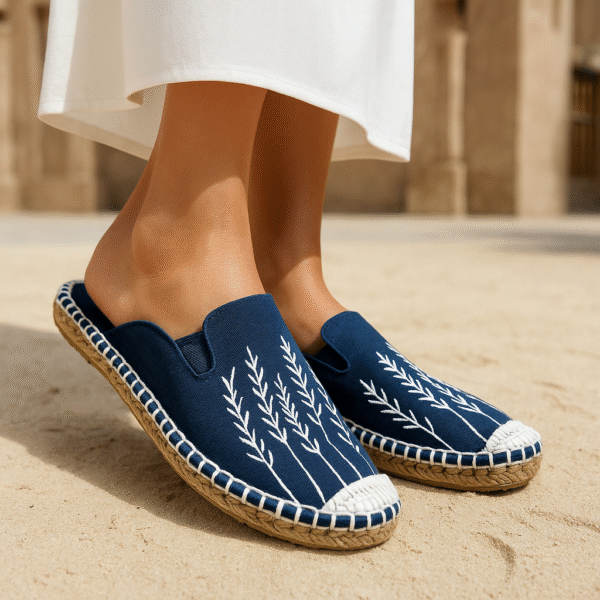 Blue Wing Teal Lavender Espadrille Ladies Sandals