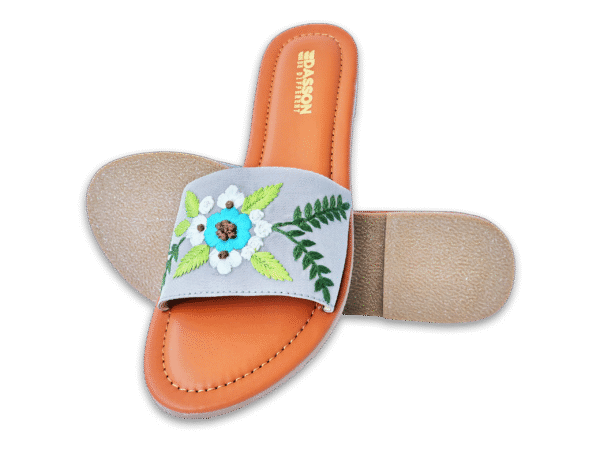 Botanic Blue Slide Sandal