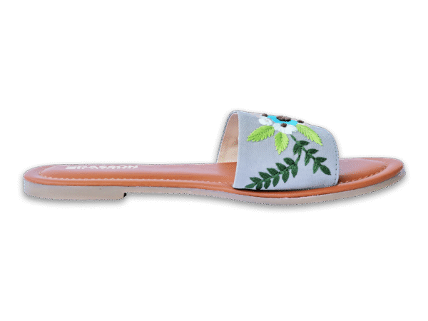 Botanic Blue Slide Sandal