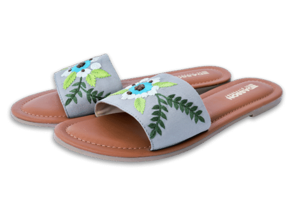 Botanic Blue Slide Sandal