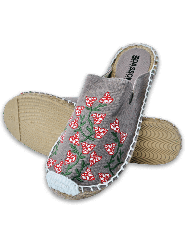 Jet Black Bougainvillea Espadrille Ladies Sandals