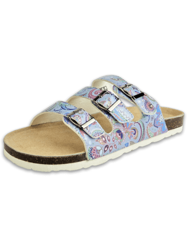 Azure Bloom Cork Sandals