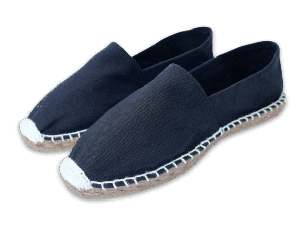 Black Canvas Espadrille Men's Sandals