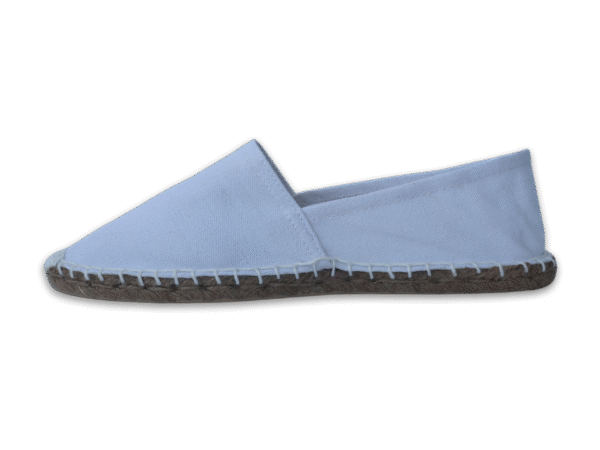 White Canvas Espadrille Men's Sandals