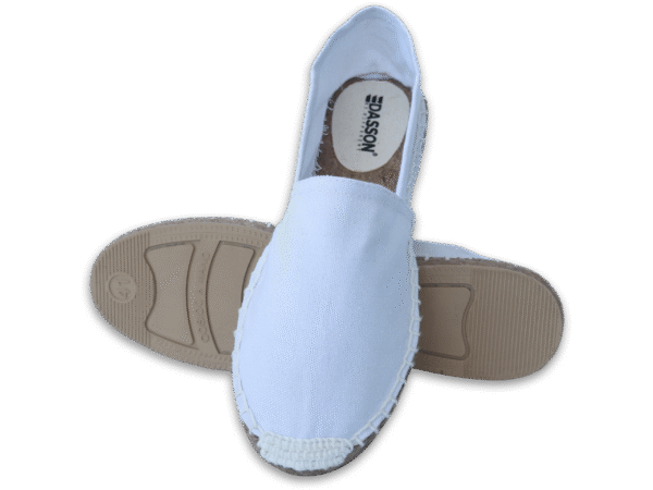 White Canvas Espadrille Men's Sandals