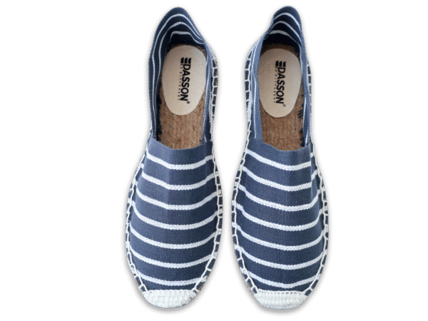 Navy Stripe Canvas Espadrille Ladies Sandals