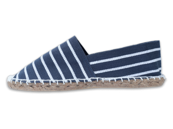 Navy Stripe Canvas Espadrille Ladies Sandals