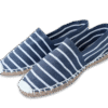 Navy Stripe Canvas Espadrille Ladies Sandals