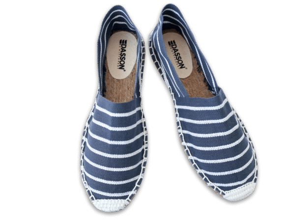 Navy Stripe Canvas Espadrille Ladies Sandals