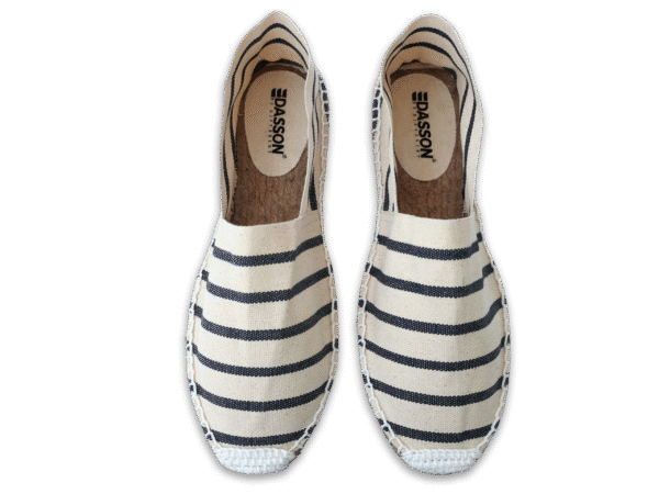 Beige Stripe Canvas Espadrille Ladies Sandals