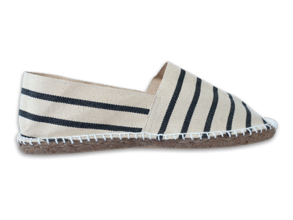 Beige Stripe Canvas Espadrille Ladies Sandals