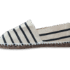 Beige Stripe Canvas Espadrille Ladies Sandals
