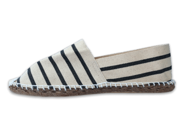 Beige Stripe Canvas Espadrille Ladies Sandals