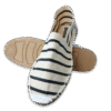 Beige Stripe Canvas Espadrille Ladies Sandals