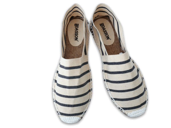 Beige Stripe Canvas Espadrille Ladies Sandals