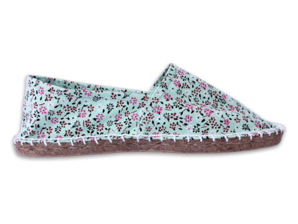 Mint Blossom Canvas Espadrille Ladies Sandals