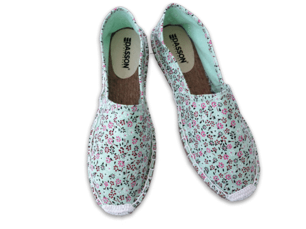 Mint Blossom Canvas Espadrille Ladies Sandals