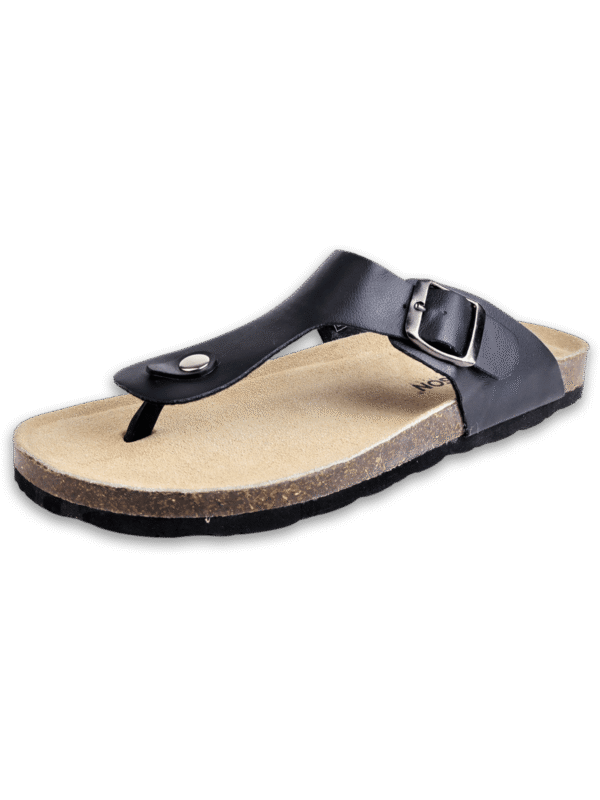 Classic Buckle Thong Cork Sandals
