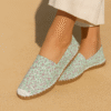 Mint Blossom Canvas Espadrille Ladies Sandals