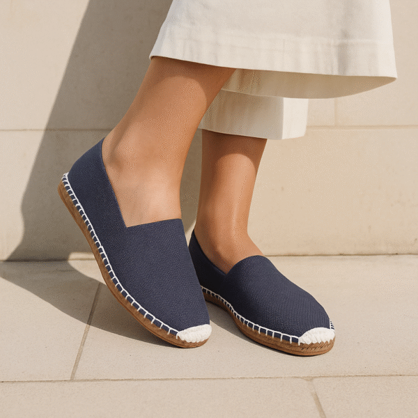 Blue Jeans Canvas Espadrille Ladies Sandals